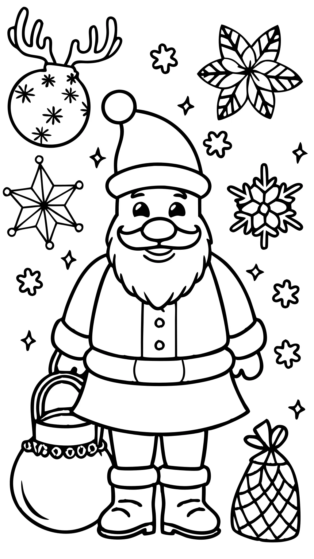 christmas coloring pages of santa